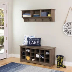 18 Pair Shoe Storage Cubbie Bench - Prepac -Storage Specialty Store GUEST dc177a62 32ae 423f b12d 21ec55f8e8c1