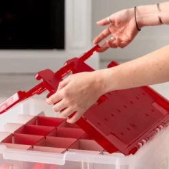 IRIS USA Ornament Storage Box, Plastic Organization Container Bin, Clear/Red 10 IRIS USA Ornament Storage Box, Plastic Organization Container Bin, Clear/Red -Storage Specialty Store GUEST dd4eeb6a cde7 4723 b52a 855d5fc68482