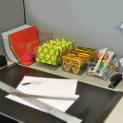 Azar Displays X-Large Organizer Storage Tote Bin With Handle 13"W X 9.5"D X 6.5"H, 4-Pack. -Storage Specialty Store GUEST dd989084 d6bf 4df6 b727 507dd0db07eb