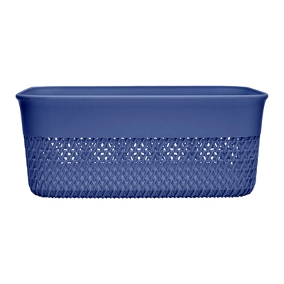 Life Story Lightweight Heavy Duty Storage Woven Trendy Basket 10 Quarts W/ Built-In Handles Blue (6 Pack) 2 Life Story Lightweight Heavy Duty Storage Woven Trendy Basket 10 Quarts W/ Built-In Handles Blue (6 Pack) - Image 2