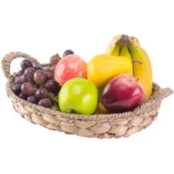 Vintiquewise Seagrass Fruit Bread Basket Tray With Handles -Storage Specialty Store GUEST dece9247 13df 42e2 92cf 9bbbf60d8631