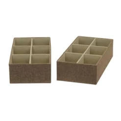 Household Essentials 3pc Drawer Organizer Set Latte Linen -Storage Specialty Store GUEST e37c2a46 5428 41b1 a196 3b7b5c6957c6