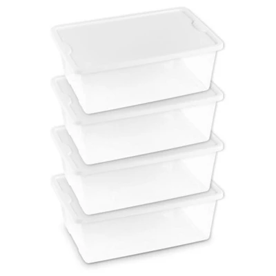 Homz 12-Quart Snaplock Clear Plastic Storage Tote Container Bin With Secure Lid And Handles For Home And Office Organization (8 Pack) 3 Homz 12-Quart Snaplock Clear Plastic Storage Tote Container Bin With Secure Lid And Handles For Home And Office Organization (8 Pack) - Image 3