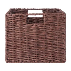 3pc Tessa Woven Rope 3 Small Basket Set Walnut - Winsome -Storage Specialty Store GUEST e3b14326 9e1b 4e12 a7fd 1d4d32cc43a1