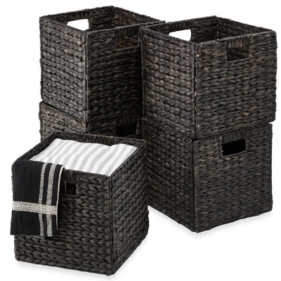 Best Choice Products 10.5x10.5in Hyacinth Storage Baskets, Set Of 5 Multipurpose Collapsible Organizers 9 Best Choice Products 10.5x10.5in Hyacinth Storage Baskets, Set Of 5 Multipurpose Collapsible Organizers - Image 9