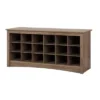 18 Pair Shoe Storage Cubbie Bench - Prepac