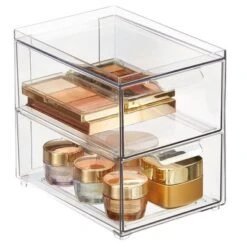 MDesign Plastic Stackable Bathroom Vanity Storage Organizer With Drawer -Storage Specialty Store GUEST e934c161 846e 4061 8bb7 c808e90790e3