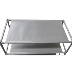 Home Basics 50 Pair Non-Woven Multi-Purpose Stackable Free-Standing Shoe Rack, Grey -Storage Specialty Store GUEST eb12d3a5 be72 4250 93e2 22d4163f421b