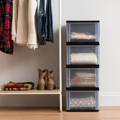 IRIS USA Stackable Plastic Dresser Chest 3 IRIS USA Stackable Plastic Dresser Chest - Image 3