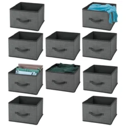 MDesign Soft Fabric Closet Storage Organizer Cube Bin, 10 Pack -Storage Specialty Store GUEST f15fff8f 5ff1 4651 a57c be38f4e4a9f2