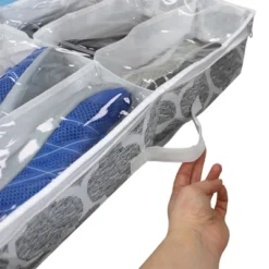 Home Basics Arabesque 12 Pair Non-woven Under The Bed Organizer, Grey -Storage Specialty Store GUEST f30e8e36 5163 4f61 99da cf9dde6a390f