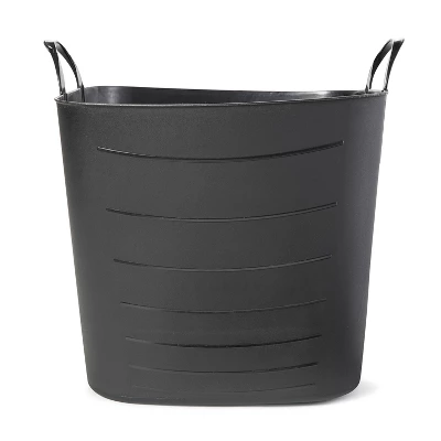 Life Story Flexible Tub Basket 25 Liter/6.6 Gallon Plastic Multifunction Storage Tote Bin With Handles, Black (6 Pack) 2 Life Story Flexible Tub Basket 25 Liter/6.6 Gallon Plastic Multifunction Storage Tote Bin With Handles, Black (6 Pack) - Image 2