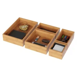 Drawer Organizer -5 Compartment Modular Natural Wood Bamboo Space Saver Tray Storage For Kitchen, Office, Bedroom And Bathroom By Hastings Home 8 Drawer Organizer -5 Compartment Modular Natural Wood Bamboo Space Saver Tray Storage For Kitchen, Office, Bedroom And Bathroom By Hastings Home -Storage Specialty Store GUEST f541f727 8324 4ba5 8d24 af46b882a708