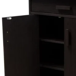 Bienna Modern And Contemporary Finished Shoe Cabinet Dark Brown - Baxton Studio -Storage Specialty Store GUEST f5976f88 afa3 496f a2bb abbd95416642