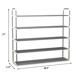 Hastings Home Five-Tier 30-Pair Shoe Storage Rack -Storage Specialty Store GUEST f71ae67b 2701 42b6 bb6d 54b7bd5cea05