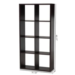 Janne 8 Cube Multipurpose Storage Shelf Dark Brown - Baxton Studio -Storage Specialty Store GUEST f96fa2b8 a6dc 41ff 8ee0 9e14c0a35a89