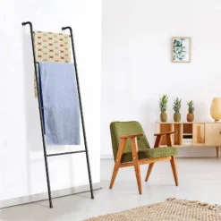 NEX 2pk 4 Tier Ladder Style Towel Racks Black -Storage Specialty Store GUEST f999ad19 634f 4584 8ccc e48fa2b101f2