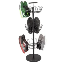 BirdRock Home Internet's Best 3-Tier Metal Shoe Tree (18 Pair) - Black Finish -Storage Specialty Store GUEST fa3d00c6 be9c 482e ae6e 4cc06b894c77