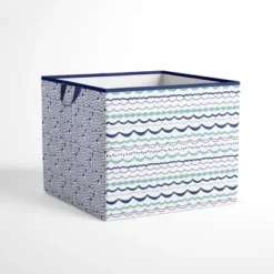Bacati - Noah Mint/Navy Storage Box Large