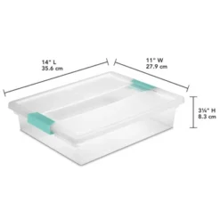 Sterilite Large Clear Plastic Stackable Storage Container Bin Box Tote With Clear Latching Lid Organizing Solution For Home & Classroom