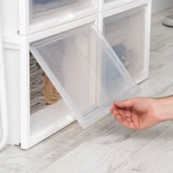 IRIS 3pk Plastic Storage Drawer Deep With Sliding Door White -Storage Specialty Store GUEST fb3d94f8 4404 46e3 80c2 0662ae353fdd