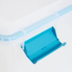 Sterilite 32 Quart Stackable Clear Plastic Storage Tote Container With Blue Gasket Latching Lid For Home And Office Organization, Clear -Storage Specialty Store GUEST febc9acc 4c17 4452 955d 298b31535020